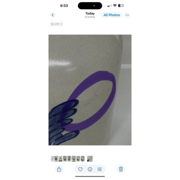 VTG Pfaltzgraff Yorktowne Stoneware Jug Pitcher #563Y Blue Flower 4.5"x6" Cream - Picture 9 of 9